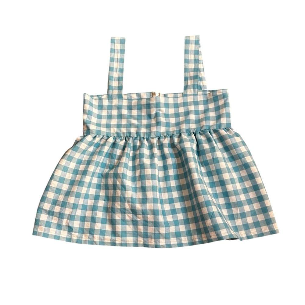 Blue babydoll, Gingham Top, Medium